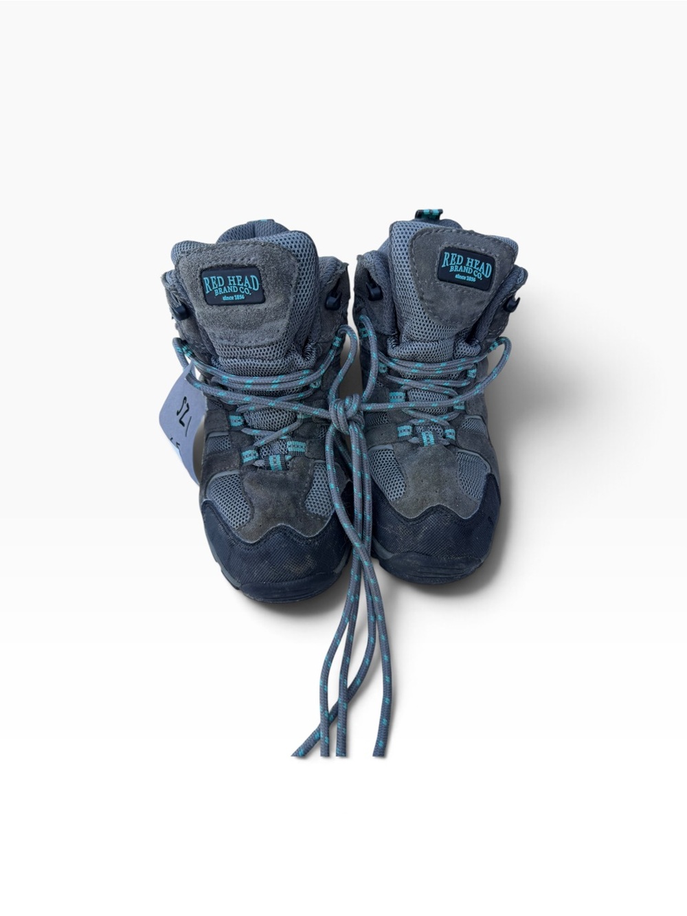 RedHead Kids Grey and Teal Hiking Boots